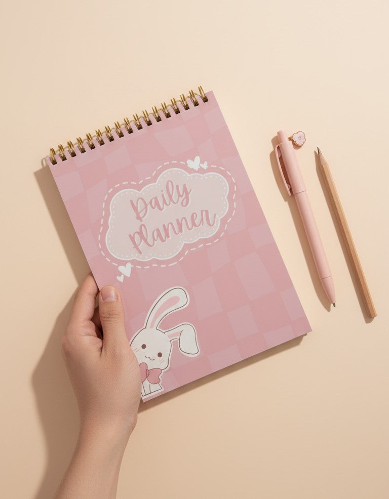 A5 Daily Planner Notepad – Aesthetic Cute To-Do Sheets for Office, School & Home