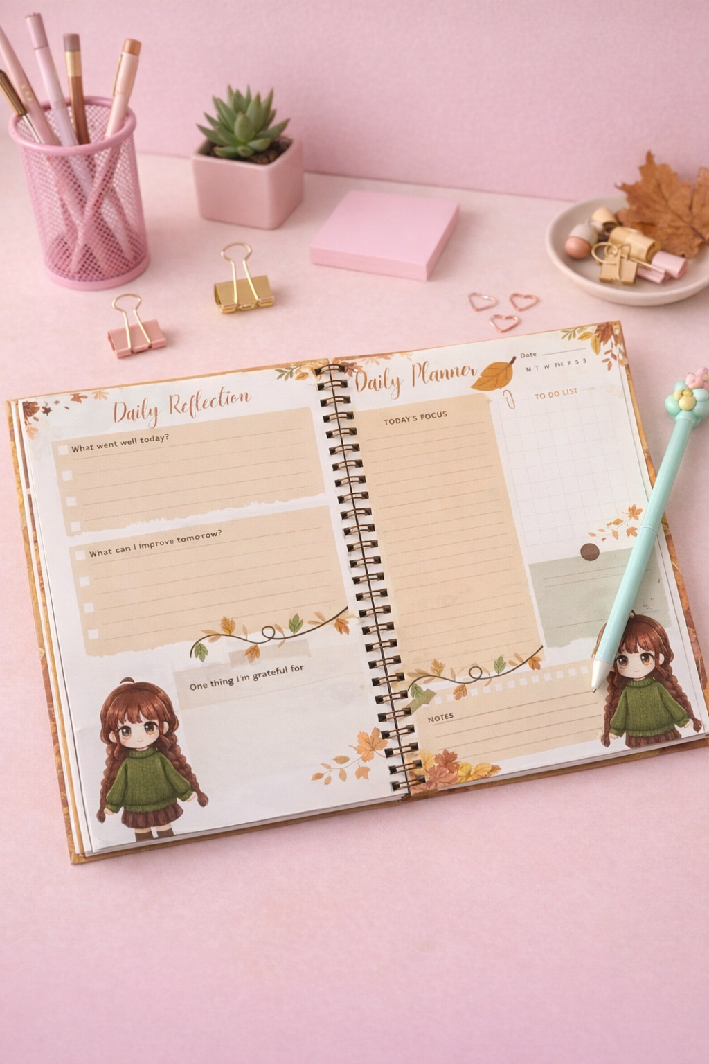 2026 Daily Planner A5 Notebook for Women & Students | Goal Setting & Productivity